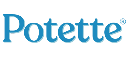 Logo marki Potette – producenta składanych nocników 2w1, idealnych na wyjazdy i spacery. Ergonomiczne i higieniczne rozwiązania wspierające proces odpieluchowania dzieci.